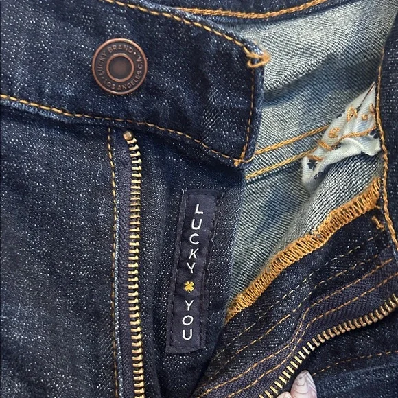 Lucky Brand Men's Dark Blue Straight Jeans - Picture 5 of 7